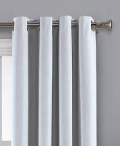 lot 86 image: MAJESTY VELVET TOTAL BLACKOUT CURTAIN PANEL PAIR - White