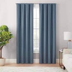 lot 21 image: ECLIPSE 52 x 84 Insulated Darkening Single Panel Grommet Top Window Treatment Living Room, Navy