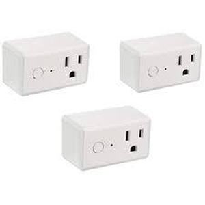 lot 80 image: Feit Electric Wifi Smart Plug 3 Pack Works With Alexa, Siri & Google Home