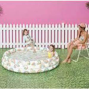 lot 76 image: 3-Ring Inflatable Pool Rainbow - Sun Squad