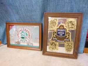 lot 72 image: Framed Mirror Beer Signs