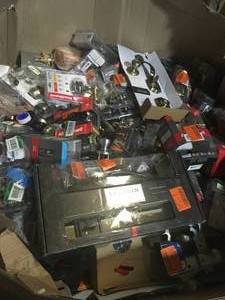 lot 12 image: Pallet with assorted hardware and Doors locks Differents styles models and conditions Customer Returns see Pictures