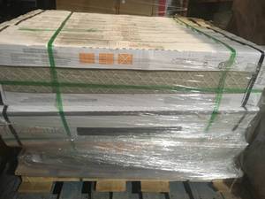 lot 21 image: Pallet with 27 cases Florida Tile Home Collection Beautiful Wood Cherry 8 in. x 36 in. Porcelain Floor and Wall Tile (13.6 sq. ft.Case)
