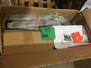 lot 23 image: Patio Festival Spring Sling Outdoor Dining Chair in Gray (2-Pack)  customer returns review pictures