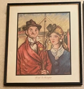 lot 126 image: 2 Vintage The Gay Philosopher Framed Prints by Henry Major