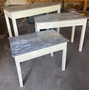 lot 162 image: Metal Top Nesting Tables