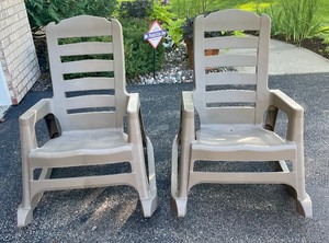 lot 167 image: Pair of Resin Rocking Chairs