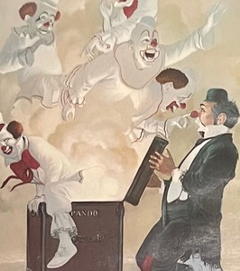 lot 270 image: Clown Box Framed Print by Robert Owen