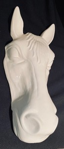 lot 293 image: Ceramic Horse Head Wall Decor by Dyer