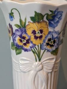lot 63 image: Belleek Pansy Vase
