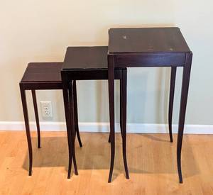 lot 80 image: Barbara Barry for Baker Mahogany Nesting Table Set