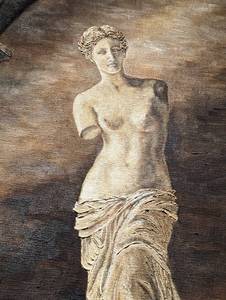 lot 81 image: Gold Framed Oil Painting of Venus de Milo
