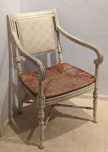 lot 83 image: Vintage Woven Seat Armchair