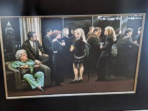 lot 212 image: Pair of Framed Cocktail Party Prints