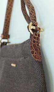 lot 91 image: Eric Javits Woven Leather Accent Purse