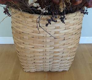 lot 238 image: Large Woven Basket and Decorative Foliage