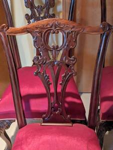 lot 314 image: Claw Foot Mahogany Dining Chair Set