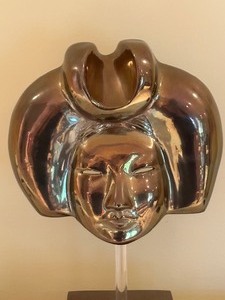 lot 38 image: Metal Decorative Geisha Mask