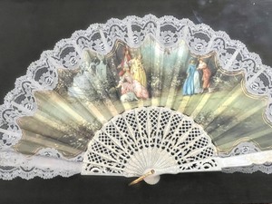 lot 206 image: Framed Vintage Fan
