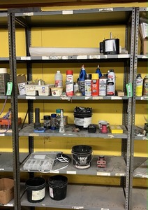 lot 4354 image: Metal Shelf with Shop Items