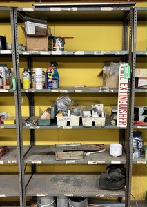 lot 5355 image: Metal Shelf and contents