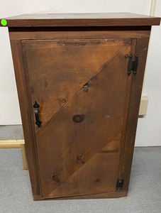 lot 8195 image: Handmade Wood Cabinet