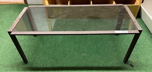lot 8138 image: Steel and Glass Coffee Table