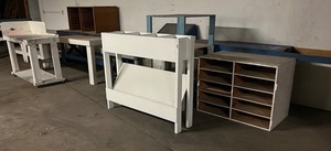 lot 3445 image: Assorted Wood Shelving & Organizers