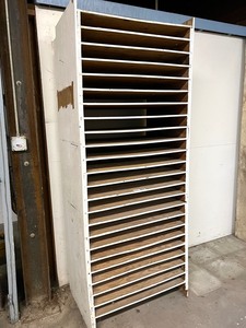 lot 3430 image: Wood Divided Shelf