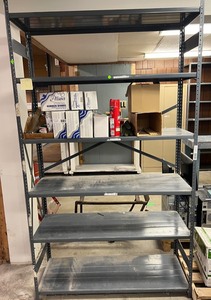 lot 5210 image: Steel storage shelving unit