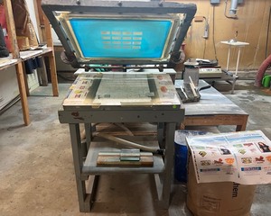 lot 1261 image: One of a Kind Vacuum Screen Printing Press