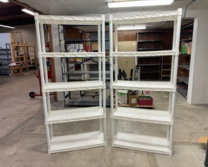 lot 5211 image: Plastic Storage Shelves