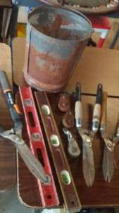 lot 712 image: Hedge Trimmers, levels, pulleys and more.