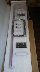 lot 908 image: Glass Door Kit. Handle, hinges, sweep..