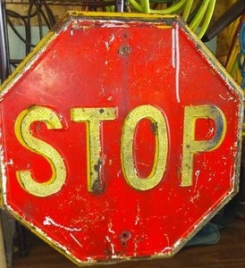 lot 926 image: Metal Stop Sign.