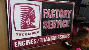 lot 930 image: Tecumseh Metal Sign.