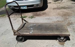 lot 990 image: Vintage Platform Cart.