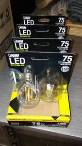 lot 971 image: Feit LED 800 Lumen Light Bulbs.