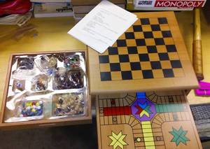 lot 815 image: Deluxe 101 Wooden Game Center.