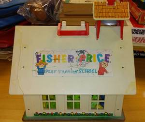 lot 817 image: Vintage Fisher Price Play Family School.