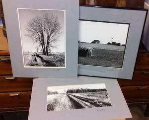 lot 828 image: Jerry Olson Black and White Landscape Prints (3)