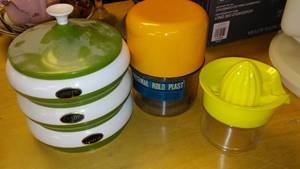 lot 844 image: Vintage Stacking Canister and more.