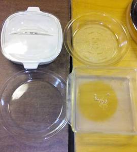 lot 865 image: Corning Ware Pyrex, Glasbake Anchor Hocking.