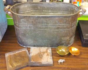 lot 892 image: Vintage Copper Bather and more.