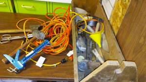 lot 898 image: Wood Toolbox with Contents.