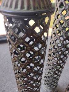 lot 40 image: Pedestal Metal Candle Holder (3)