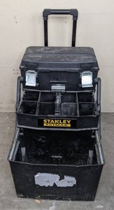 lot 18 image: Stanley 22 in. 4-in-1 Cantilever Mobile Black Tool Box