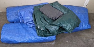 lot 124 image: Assortment of (6) Tarps in Various Sizes