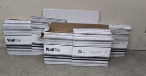 lot 36 image: Soho Warm Grey Glossy 4x16 Wall Tile