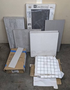 lot 24 image: Assortment of (50) Wall and Floor Tiles
